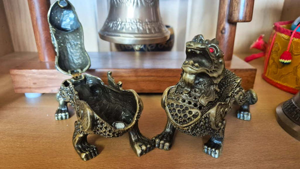 Statuettes des Lions des Neiges Tibétains