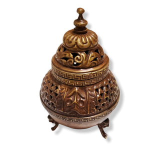 Brûleur Encens Tibétain | Précieux Vase | INDIA 14cm