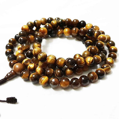 Mala Tibétain | Œil de Tigre | NEPAL 8mm
