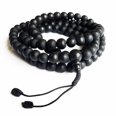Mala Tibétain | Onyx Noir Mat | NEPAL 9mm