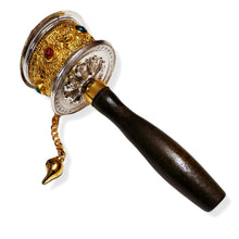 Charger l&#39;image dans la galerie, Moulin à Prières Tibétain | Résine &amp; Bois | INDE18cm